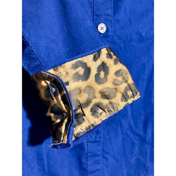 Express The Essentials Shirt Blue Button-up Women’s Size Medium. - Picture 5 of 7